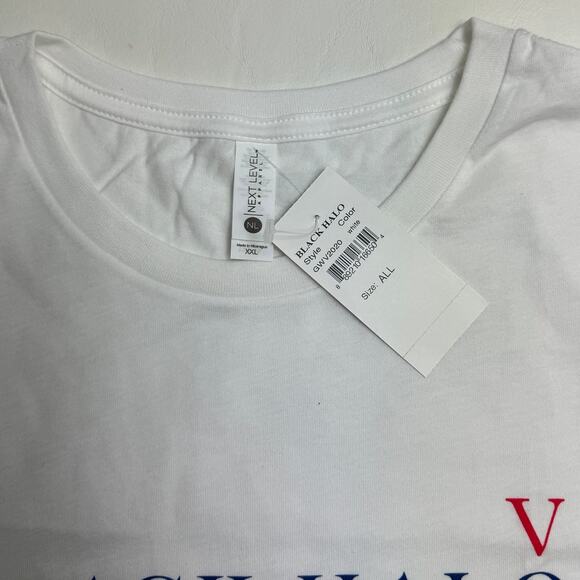 New Women's Next Level Black Halo Vote Tee in White Size XXL - Picture 9 of 11